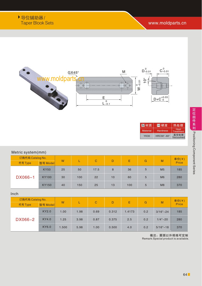東莞大翔模具配件有限公司專業生產導位輔助器，導位輔助器的材質、熱處理、硬度、標準、型號等詳情說明和介紹，您可以通過本頁面下單留言或者發送詢/報價